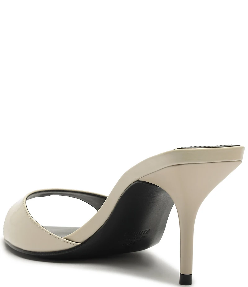 Schutz Elodie Patent Leather Pointed Toe Dress Sandals