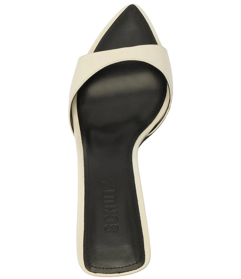 Schutz Elodie Patent Leather Pointed Toe Dress Sandals