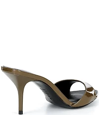 Schutz Elodie Patent Leather Stiletto Slide Sandals