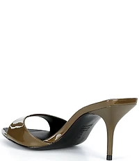 Schutz Elodie Patent Leather Stiletto Slide Sandals