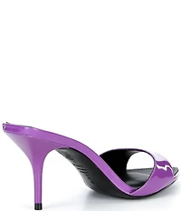 Schutz Elodie Patent Leather Stiletto Slide Sandals
