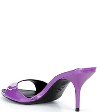 Schutz Elodie Patent Leather Stiletto Slide Sandals
