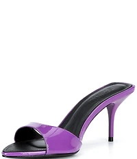 Schutz Elodie Patent Leather Stiletto Slide Sandals