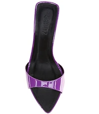 Schutz Elodie Patent Leather Stiletto Slide Sandals