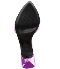 Schutz Elodie Patent Leather Stiletto Slide Sandals