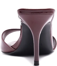 Schutz Elodie Patent Leather Stiletto Slide Sandals