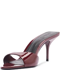 Schutz Elodie Patent Leather Stiletto Slide Sandals