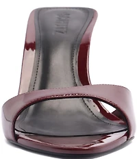 Schutz Elodie Patent Leather Stiletto Slide Sandals