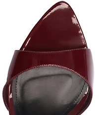 Schutz Elodie Patent Leather Stiletto Slide Sandals