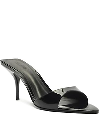 Schutz Elodie Patent Leather Stiletto Slide Sandals