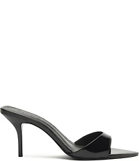Schutz Elodie Patent Leather Stiletto Slide Sandals