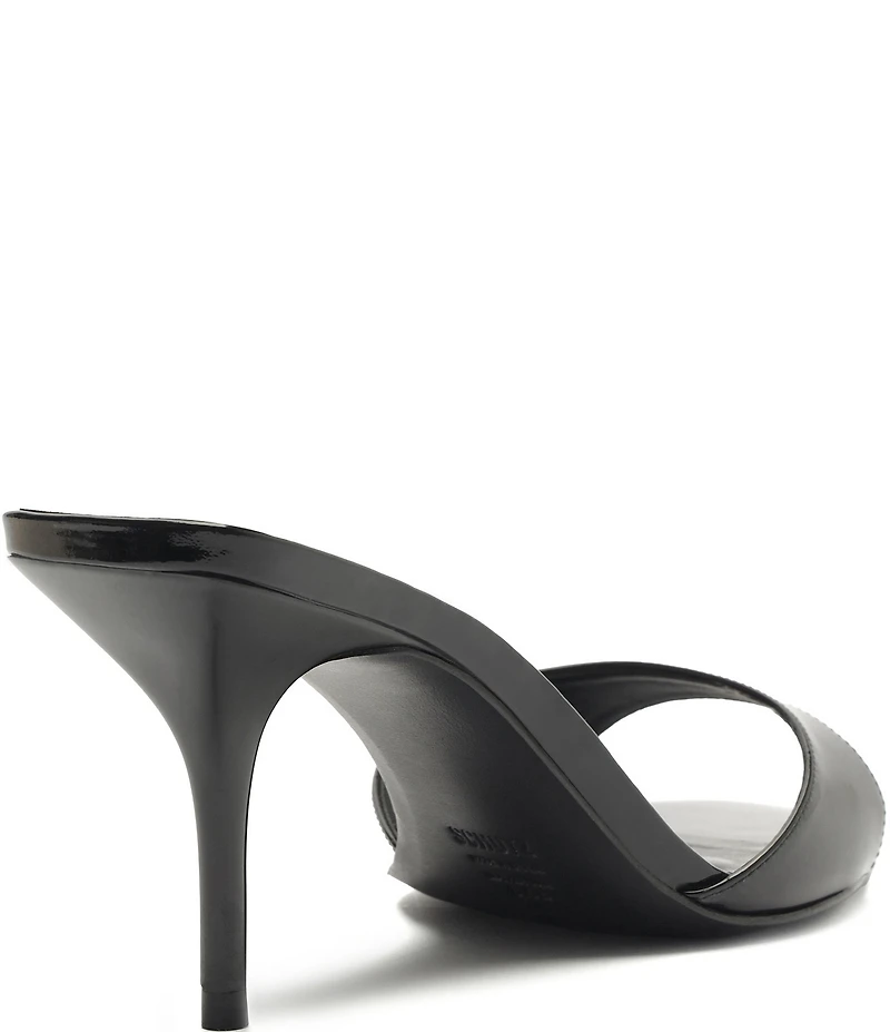 Schutz Elodie Patent Leather Stiletto Slide Sandals