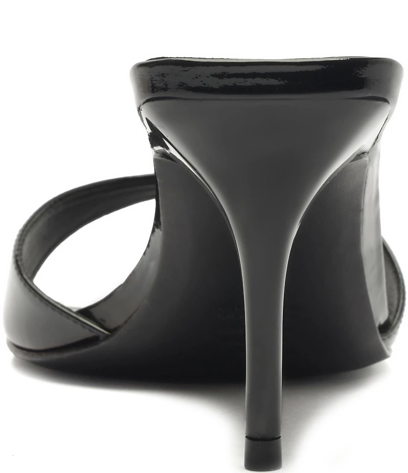 Schutz Elodie Patent Leather Stiletto Slide Sandals