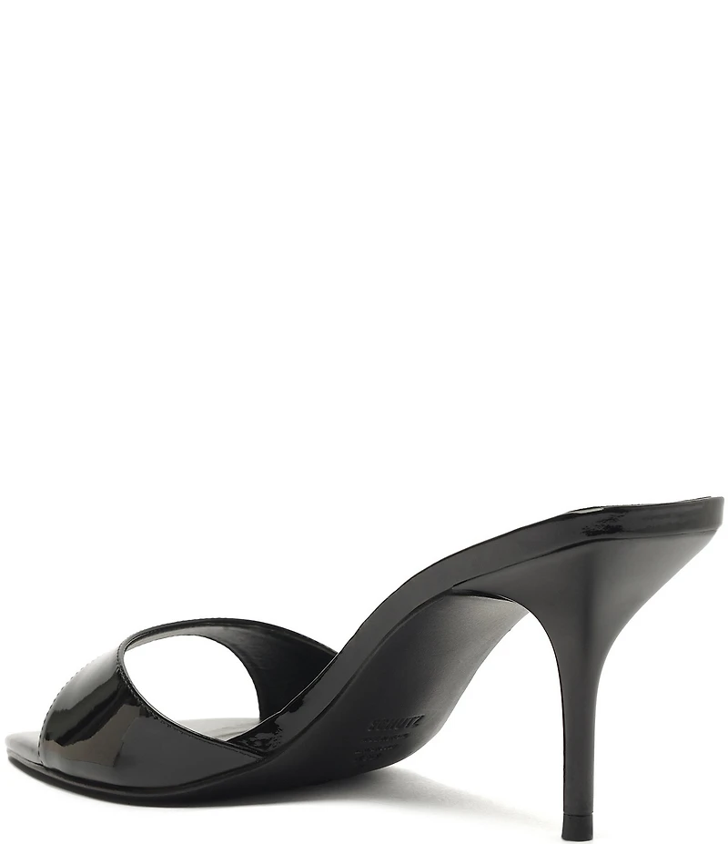 Schutz Elodie Patent Leather Stiletto Slide Sandals