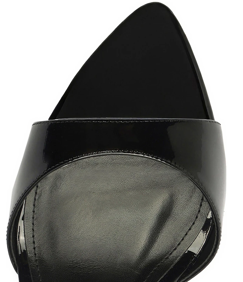 Schutz Elodie Patent Leather Stiletto Slide Sandals