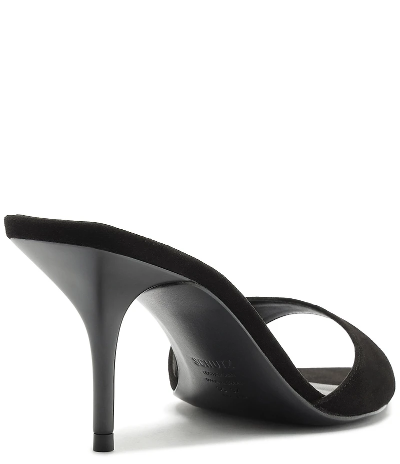 Schutz Elodie Suede Pointed Toe Dress Sandals