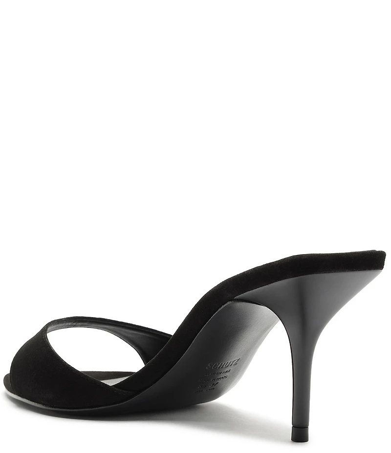 Schutz Elodie Suede Pointed Toe Dress Sandals