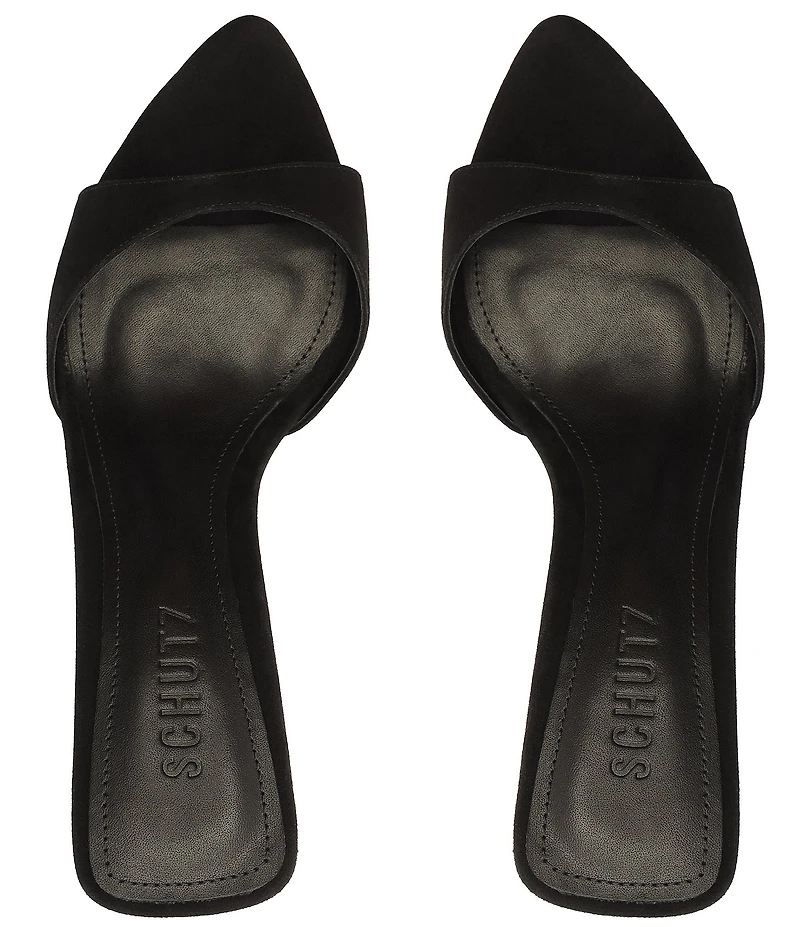 Schutz Elodie Suede Pointed Toe Dress Sandals
