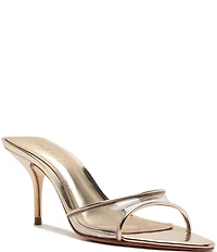 Schutz Elodie Vinyl Pointed Toe Dress Slide Sandals