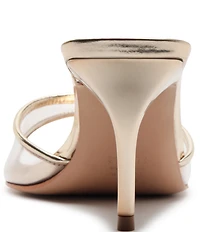 Schutz Elodie Vinyl Pointed Toe Dress Slide Sandals