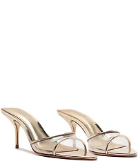 Schutz Elodie Vinyl Pointed Toe Dress Slide Sandals