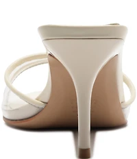 Schutz Elodie Vinyl Pointed Toe Dress Slide Sandals