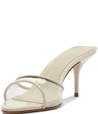 Schutz Elodie Vinyl Pointed Toe Dress Slide Sandals