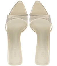 Schutz Elodie Vinyl Pointed Toe Dress Slide Sandals