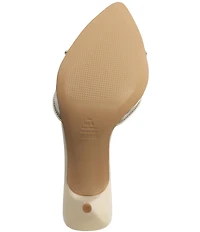 Schutz Elodie Vinyl Pointed Toe Dress Slide Sandals