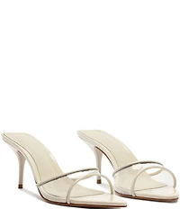 Schutz Elodie Vinyl Pointed Toe Dress Slide Sandals