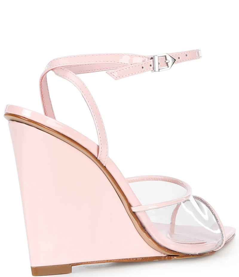 Schutz Elodie Vinyl Wedge Sandals