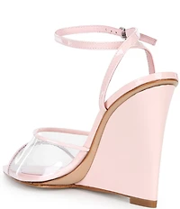 Schutz Elodie Vinyl Wedge Sandals