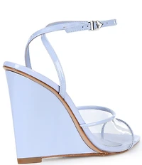 Schutz Elodie Vinyl Wedge Sandals