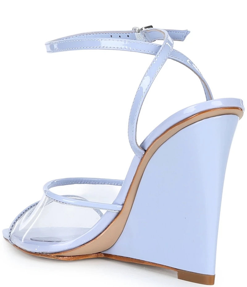 Schutz Elodie Vinyl Wedge Sandals