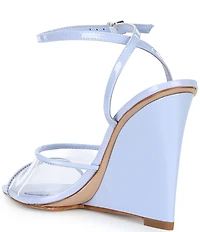 Schutz Elodie Vinyl Wedge Sandals