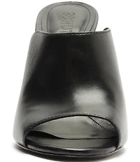 Schutz Esme Leather Block Heel Dress Slide Sandals