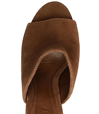 Schutz Esme Suede Block Heel Dress Slide Sandals