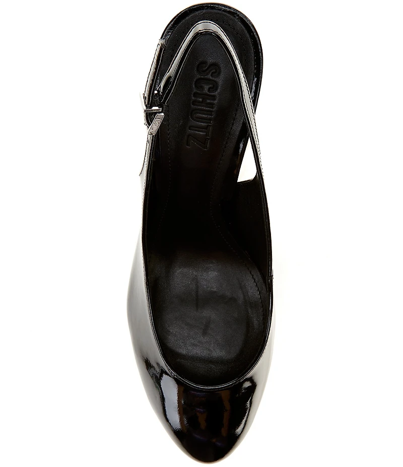 Schutz Geraldine Patent Leather Slingback Pumps