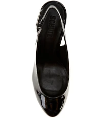 Schutz Geraldine Patent Leather Slingback Pumps