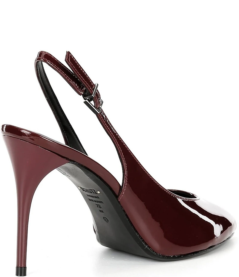 Schutz Geraldine Patent Leather Slingback Pumps