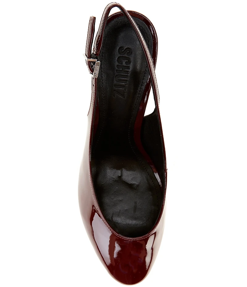 Schutz Geraldine Patent Leather Slingback Pumps