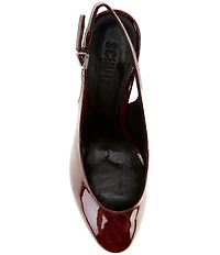 Schutz Geraldine Patent Leather Slingback Pumps