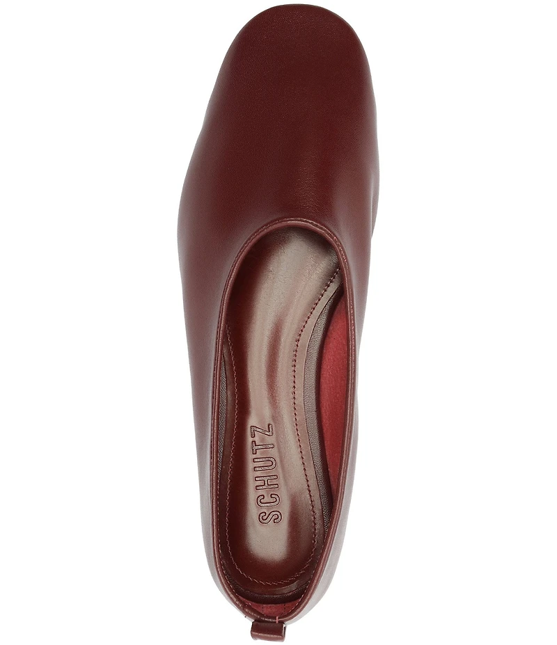 Schutz Hadley High Vamp Leather Ballet Flats