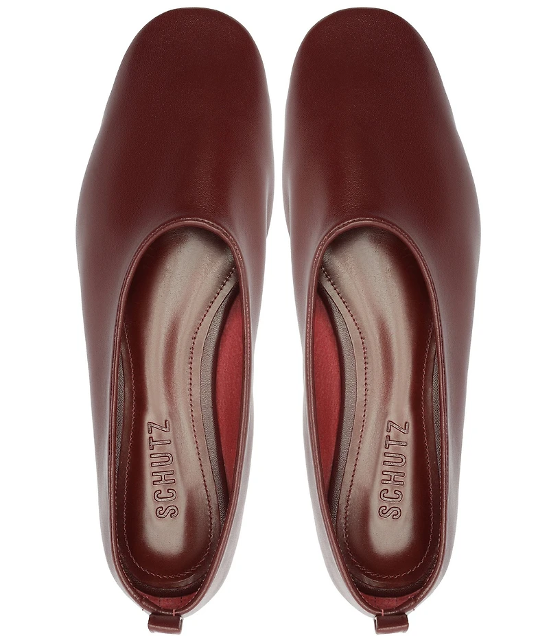 Schutz Hadley High Vamp Leather Ballet Flats