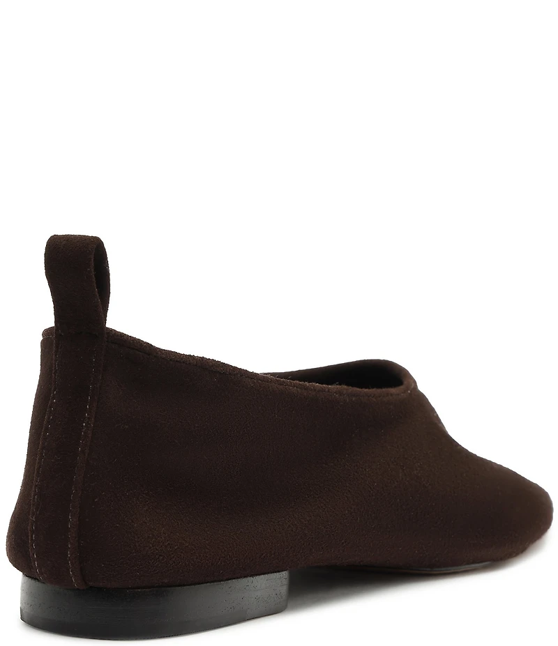 Schutz Hadley High Vamp Suede Ballet Flats