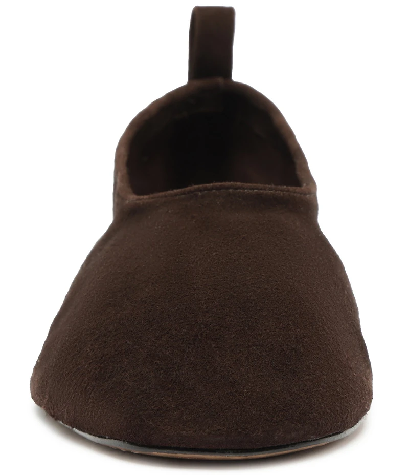 Schutz Hadley High Vamp Suede Ballet Flats