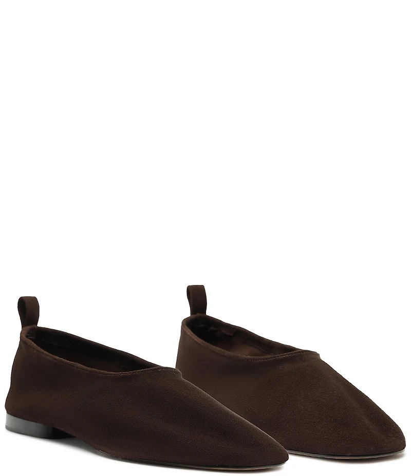 Schutz Hadley High Vamp Suede Ballet Flats