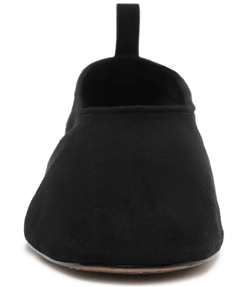 Schutz Hadley High Vamp Suede Ballet Flats