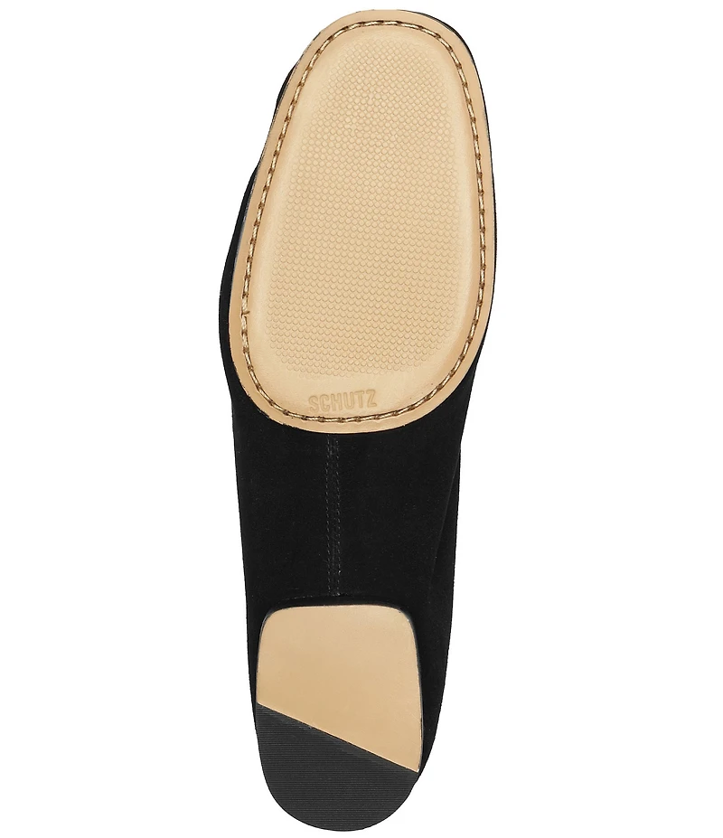 Schutz Hadley High Vamp Suede Ballet Flats