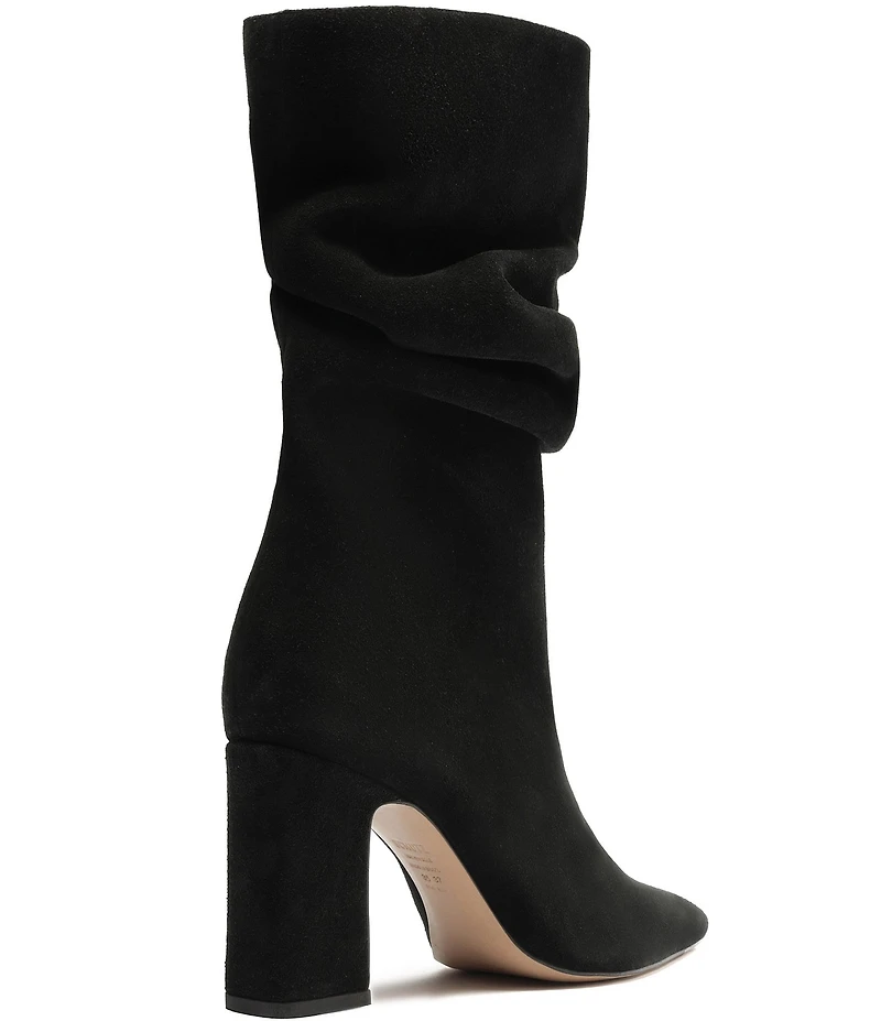 Schutz Harriet Suede Slouch Shaft Mid Calf Boots